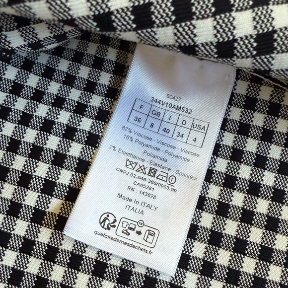 Cropped Jacket Gray and Black Check'n'Dior Knit | DIOR - Picture 8 of 11